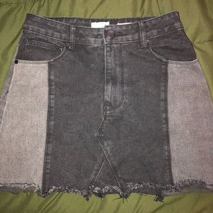 Black and dark gray mini skirt from cotton on